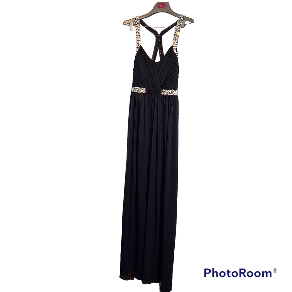 New With Tags City Triangles Navy Rhinestone Crystal Embellishment Dress Size 13